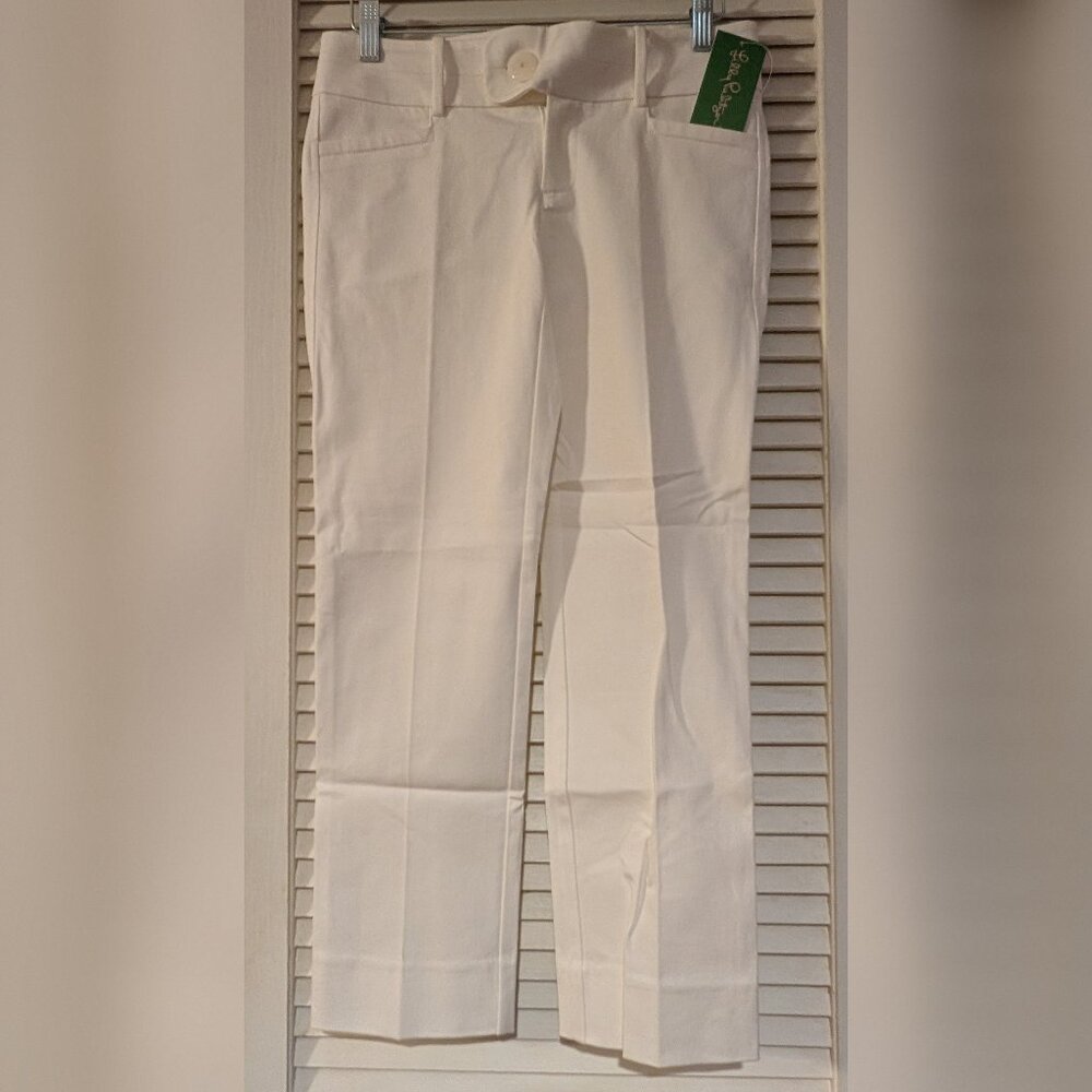 NWT Lilly Pulitzer Luxury Capri Resort White Pants | Size 0